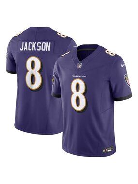 Youths Kids Lamar Jackson Purple Vapor  Stitched Jersey